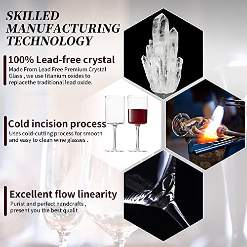 Hojibofa Red Wine Glasses, Wine Glasses Set Of 4,Hand Blown Burgundy Lead-Free Premium Crystal Clear Wine Glass,Ultra-Thin Large Glass Goblets For Best Wine Tasting,Great Gift Packaging (15Oz) #TOP5