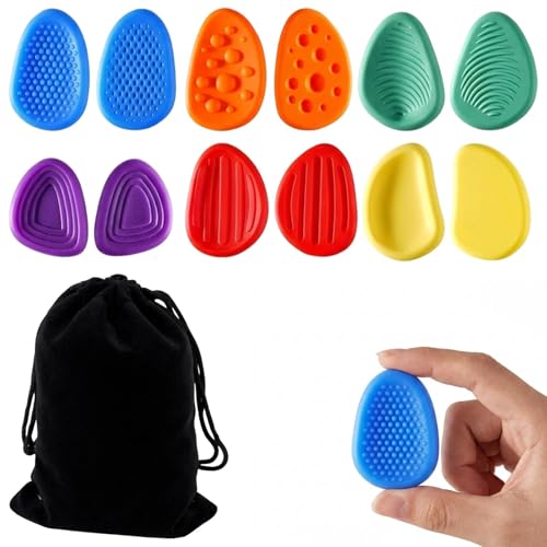 12Pcs Worry Stones Sensory Stones for Anxiety Relief and Focus 12 Piece Set for Classroom and Workplace Use Calming Tools for Stress Management and Sensory Needs Portable Toys for Various Settings