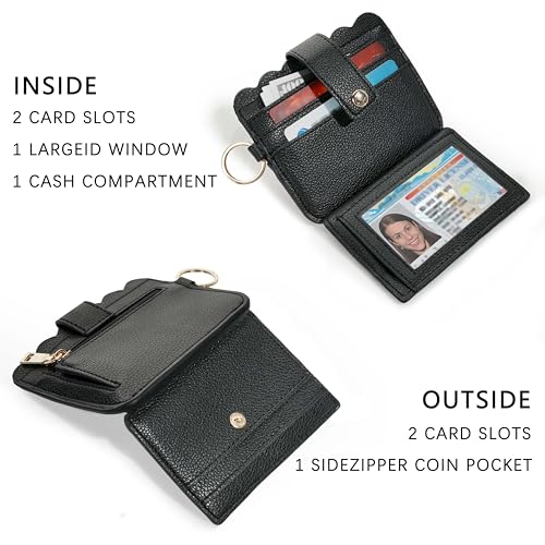 Image of Wristlet Wallet for Women with Keychain - RFID Card Holder Small Wallet Wristlet with Key Ring