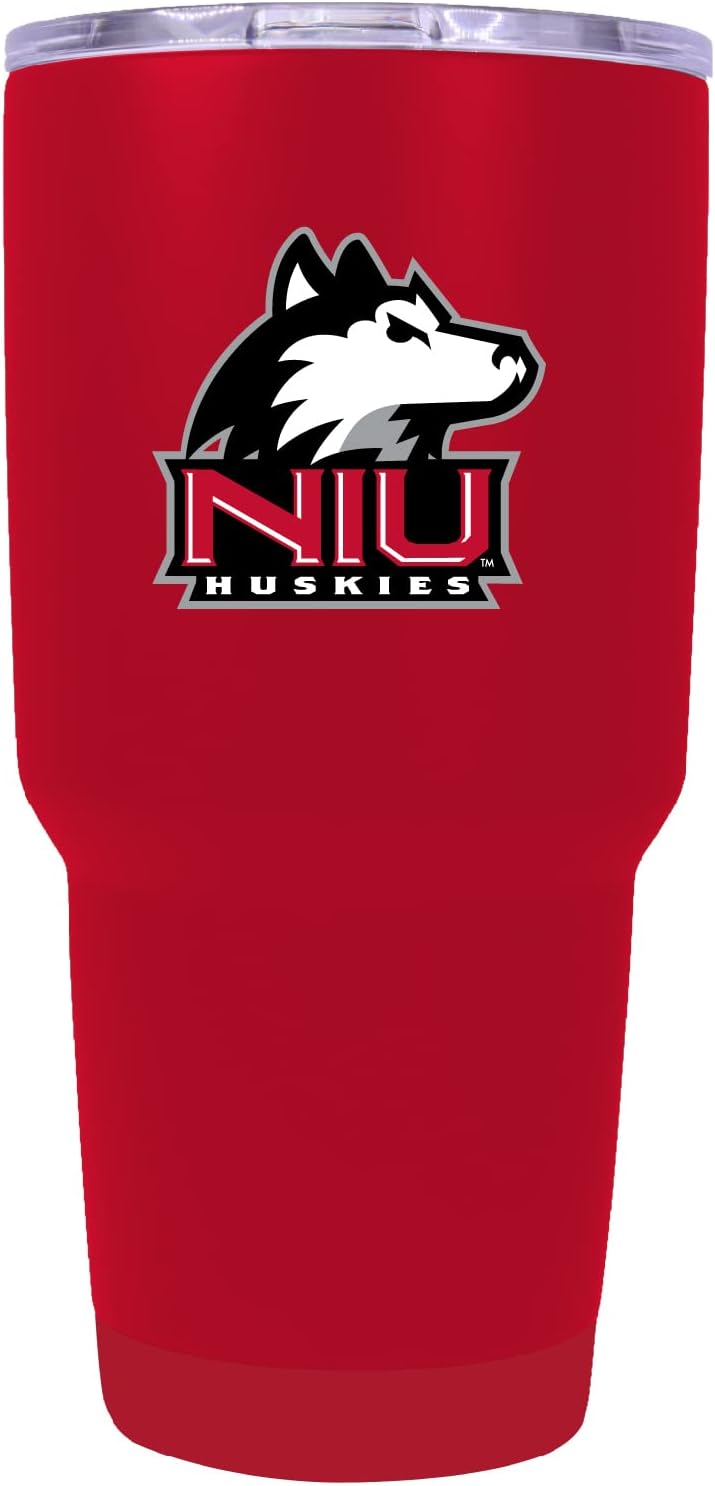 R and R Imports Northern Illinois Huskies 24 oz Black Insulated Stainless Steel Tumbler Officially Licensed Collegiate Product