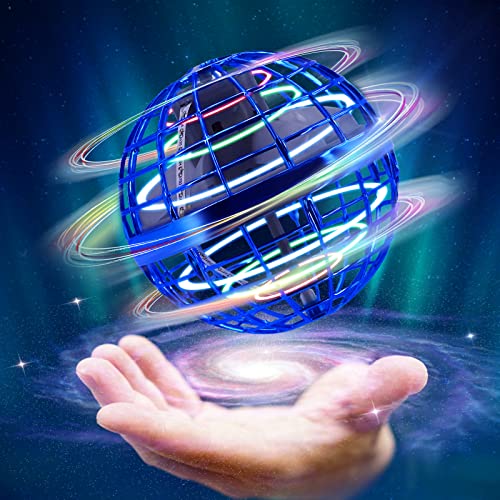 Flying Ball Toys Magic Flying Orb 360Â°Rotating Hand Controlled Mini Drone Globe Hover Ball for Kids Adults Indoor Outdoor Flying Space Boomerang Orb Flying Spinner Ball Toys by Cpviat (Blue)