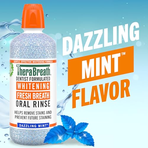 TheraBreath Whitening Mouthwash, Dazzling Mint, 1 Liter - image 2