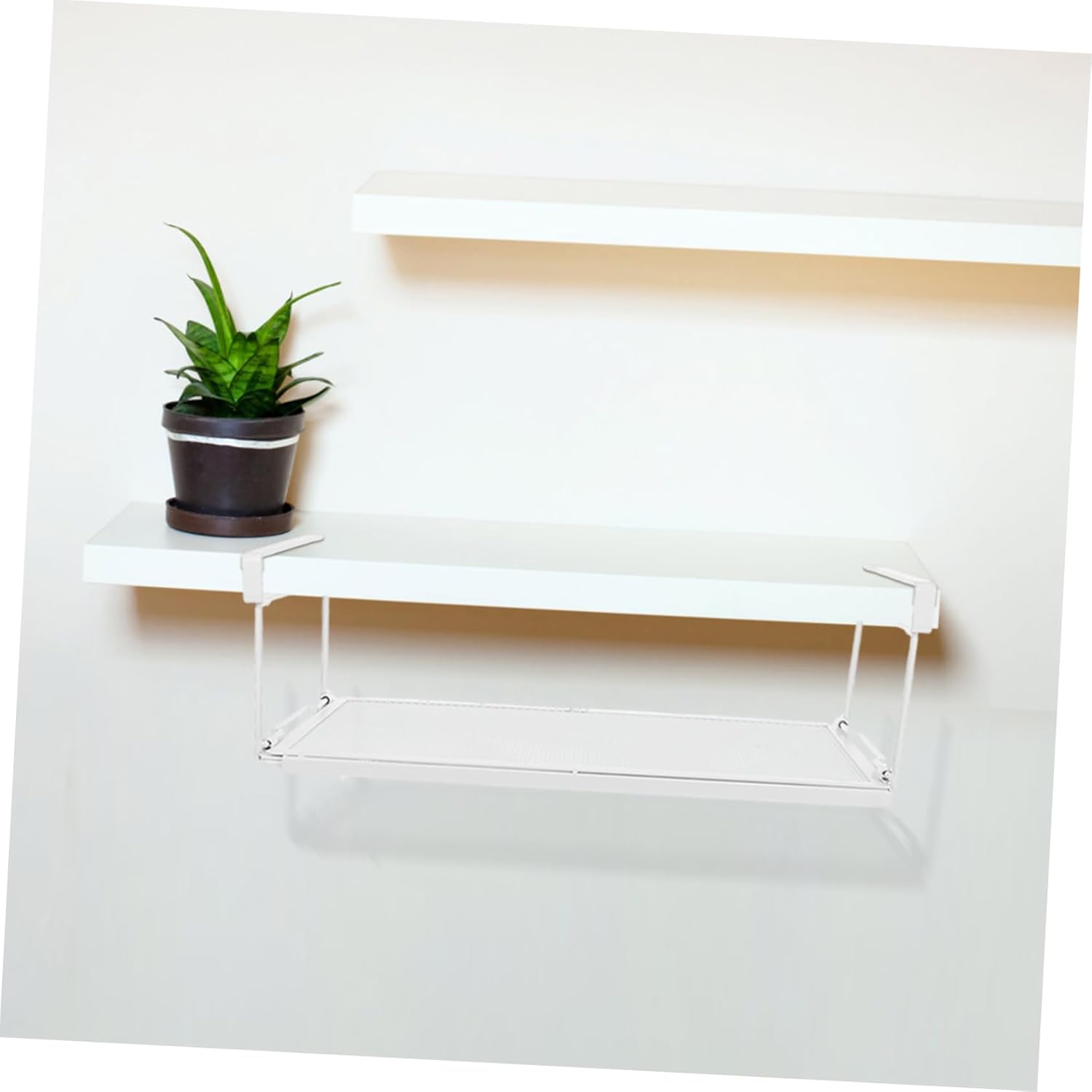 Ciieeo Expandable Under Cabinet Shelf Extendable Hanging Shelf Organizer for Pantry Storage Kitchen Storage for Easy Access Organization for Home Restaurant