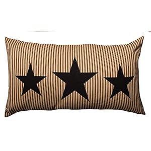 Heritagehousestarlumbarpillowcover15x27black Urban Country Home Decor Heritage house star lumbar pillow cover 15 x 27 black urban country home decor