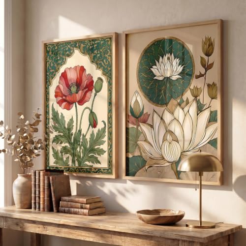 Image of YANVEER Madhubani Art Wall Painting Traditional Home Decoration With Frame For Living Room Bed Room Hotel Wall Decor Digital Reprint (10X13 inch)