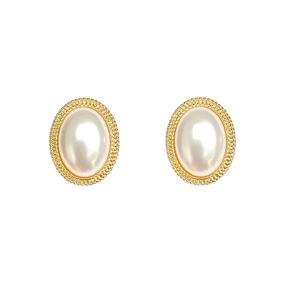 Yellow Chimes Earrings For Women Gold Toned Elegant Oval Shape Pearl Stud Earrings For Women and Girls (B0B8DGSSCW) Amazon Price History, Amazon Price Tracker