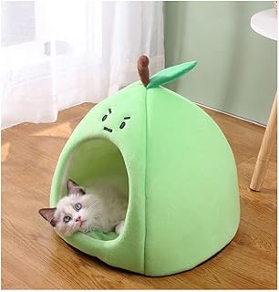 SSDHUA Cat Nest Peach Apple Zongzi Shaped Cat Sofa Bed Cute and Comfortable Pet Cat House Removable Nest Cushion Indoor Multifunctional Decorative Pet Bed Suitable for Small Cats and Dogs (Zongzi,L)