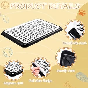 Mifoci 2 Pcs Dog Potty Tray with Grid Portable Pet Litter Box Dog Training Toilet Puppy Pee Pad Holder Mesh Pad Tray Doggie Toilet Potty Trainer for Small Medium Large Dogs (25.6 x 18.9 Inch) Mifoci 2 Pcs Dog Potty Tray with Grid Portable Pet Litter Box Dog Training Toilet Puppy Pee Pad Holder Mesh Pad Tray Doggie Toilet Potty Trainer for Small Medium Large Dogs (25.6 x 18.9 Inch)