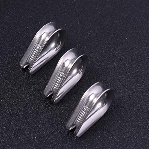 BESPORTBLE 20 peças de cabo de aço inoxidável para dedal, cabo Timble, perfeito para trilhos interno