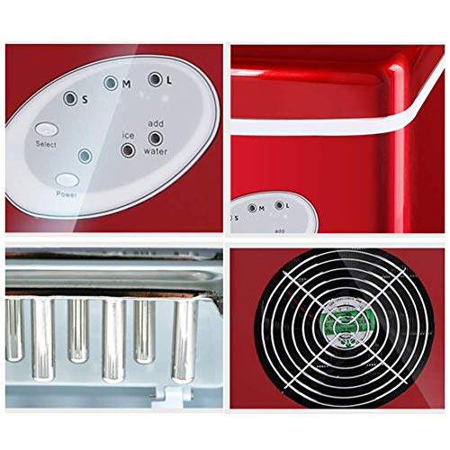 MHGD Eismaschine klein, elektrische Eiswürfelmaschine leise, 3 Eiswürfelgrößen 3 l Tank 18 kg 24-Stunden-Schaufelkorb – Bild 6