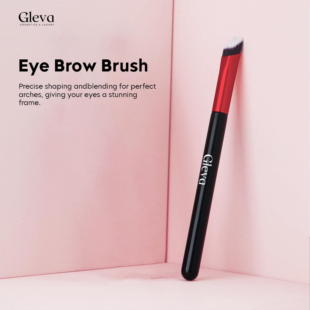Gleva Multi-Function Eyebrow Brush, Professional Realistic Eyebrow Brush, Square Angled Eyeliner Eyebrow Brush, Stroke Brow Stamp Brush, Filling & Shaping Eyebrows Enhancers Brush (Black Pink) - Image 2 thumbnail