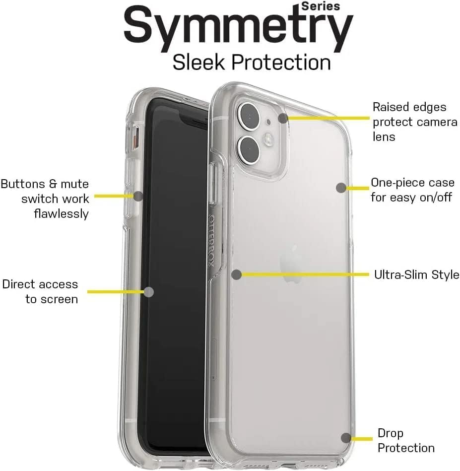 OtterBox Symmetry Clear Series Case for iPhone 11 (Only) - Non-Retail Packaging - Zebra Silver - Image 6