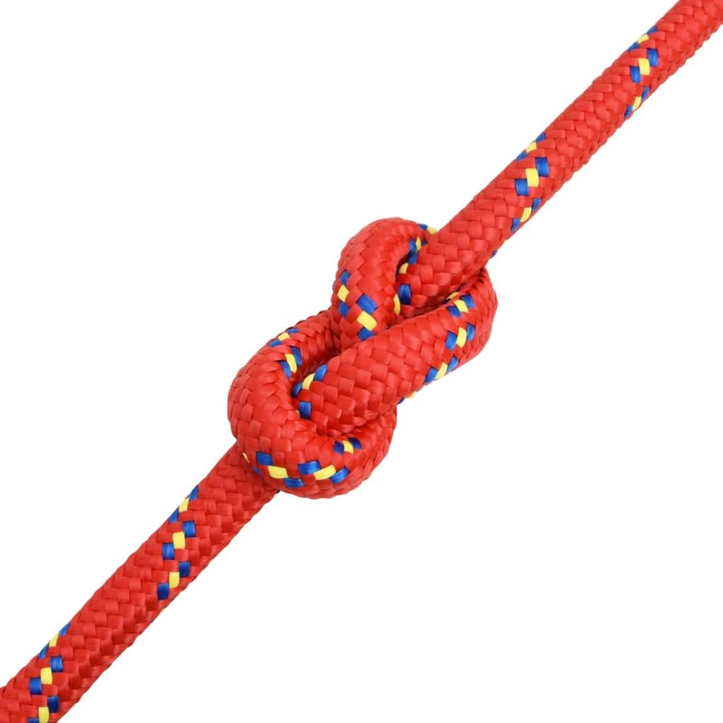 vidaXL Corde de Bateau Corde de Levage Câble d'Amarrage Ancrage Navire Lignes de Gréement Corde à Linge Rouge 20 mm 50 m Polypropylène