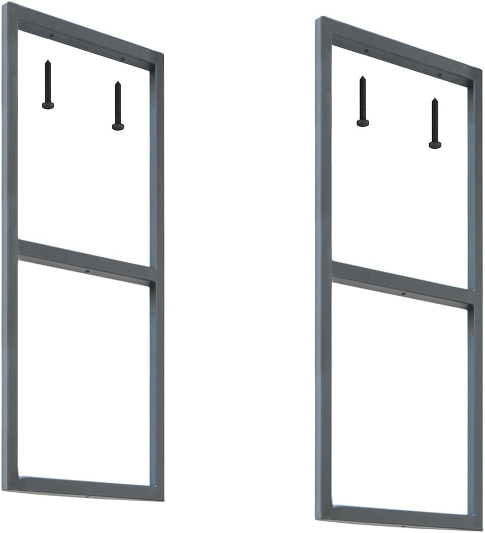 DIYHD 2 Tier Ceiling Mount Pipe Shelf Brackets, Industrial Rustic Black Storage Hanging Pipe Shelf,Max Load 100lbs,No Wooden Plank 2 Tier Bracket