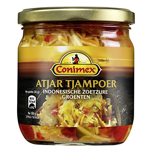 Conimex Pot Atjar Tjampoer 410 g - un plat indonésien bien connu composé de légumes marinés aigre-doux Cover