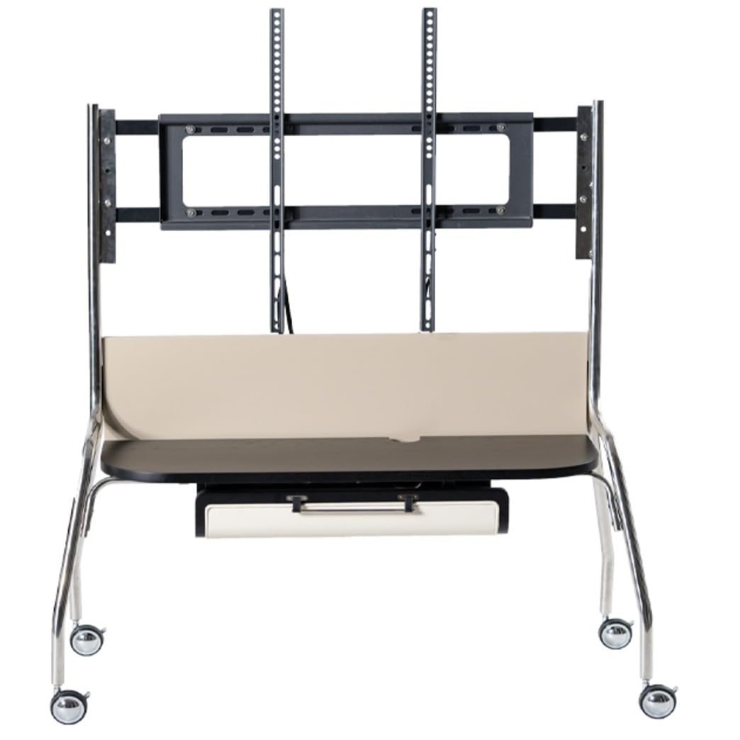 OLSKFUH Tv Stand Television Stands Rolling Tv Stand Mobile Tv Cart On Wheels Tv Stand For 55 To 85 Inch Tv Floor Tv Cart Stand With Storage Shelf Tv Stands For Living Room,A-55-85 inch