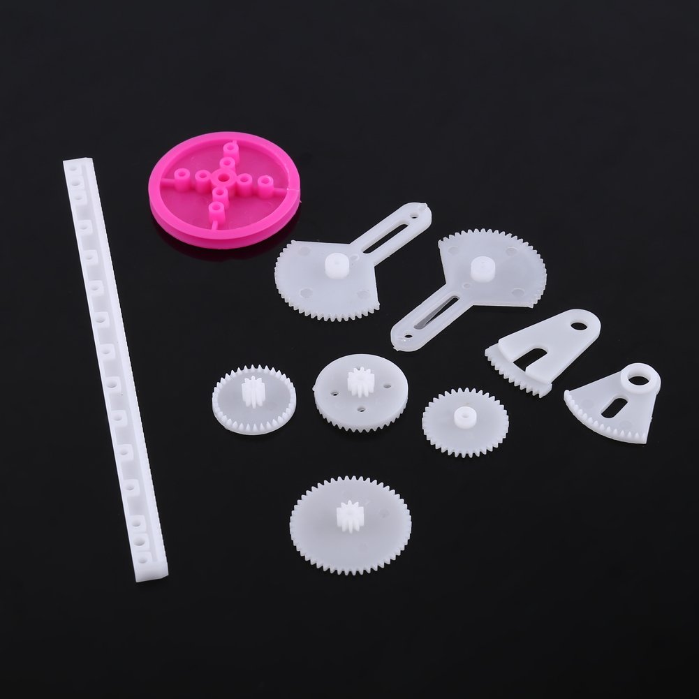 Juego de engranajes de plástico, polea, correa, kit de gusano, conjunto de engranajes, robot de automóvil, juguete para piezas de bricolaje (85kinds) 3