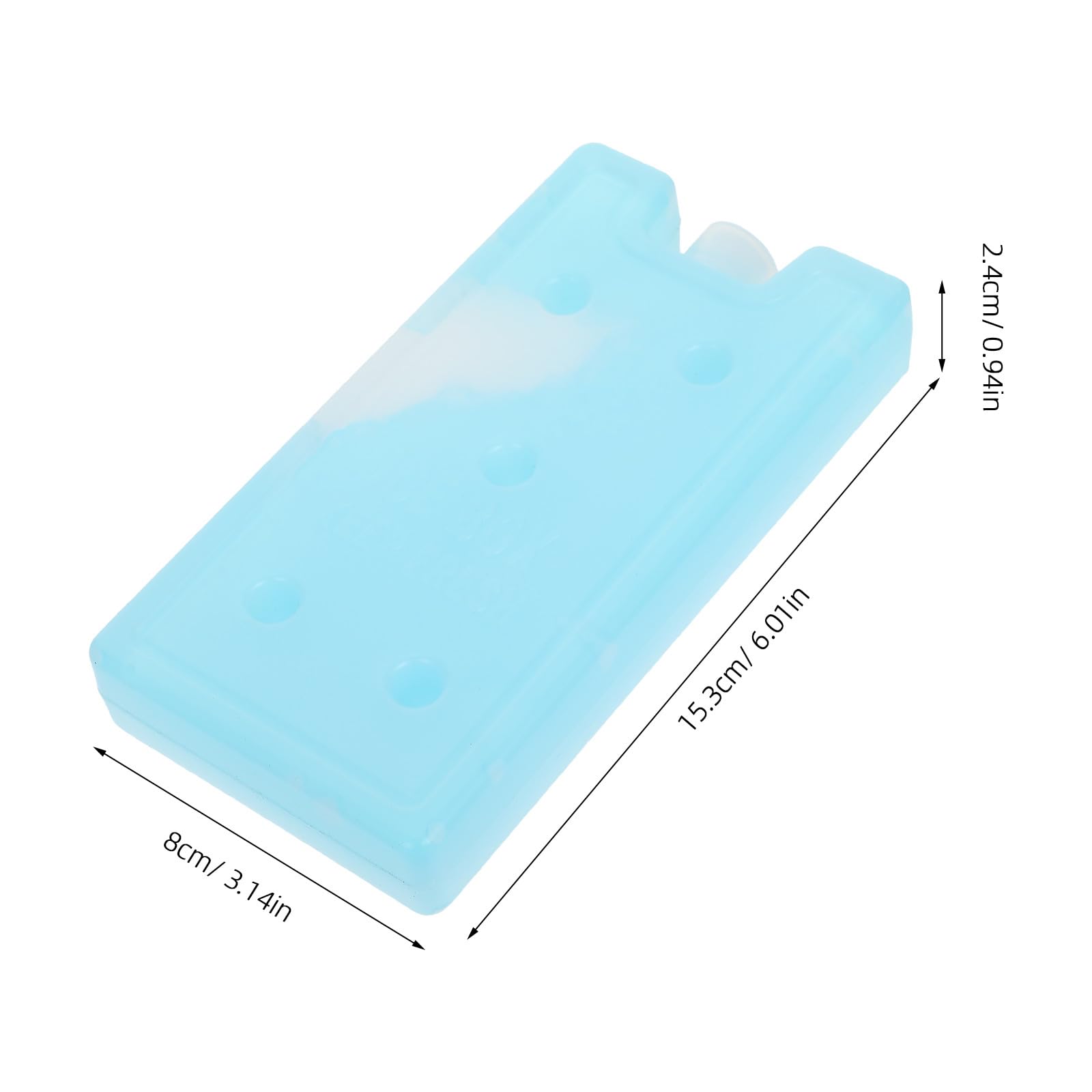 Lot de 4 pains de glace pour glacières : blocs réfrigérants réutilisables de 250 ml/8,5 oz – pour garder les aliments frais et froids dans les boîtes à lunch et les sachets de lait