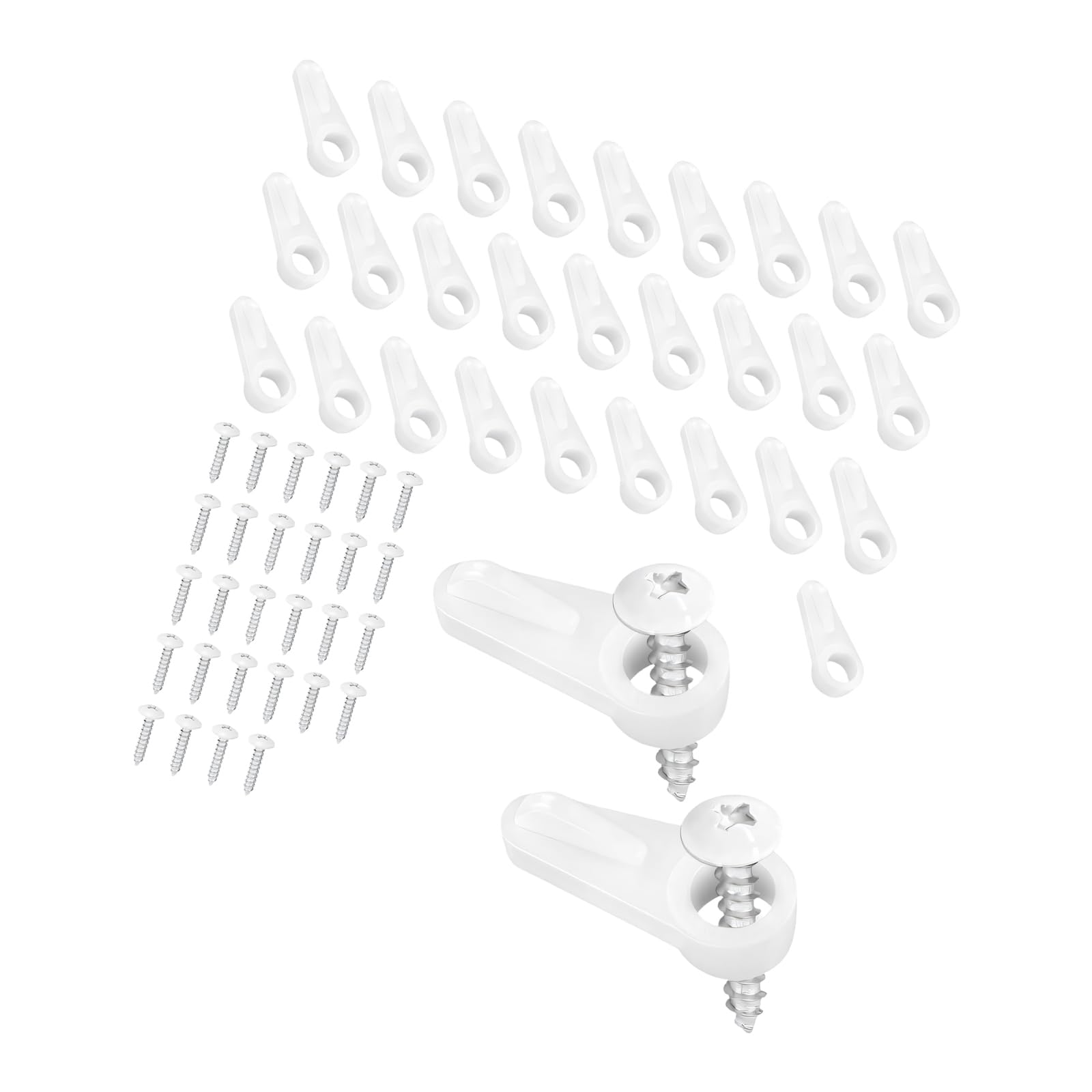 Home Window Screen Repair Clips with Screws White Retainer Hardware for Screen Frame Fastening and Frame Care Work Mount Clips Repair Hardware Replacement Window