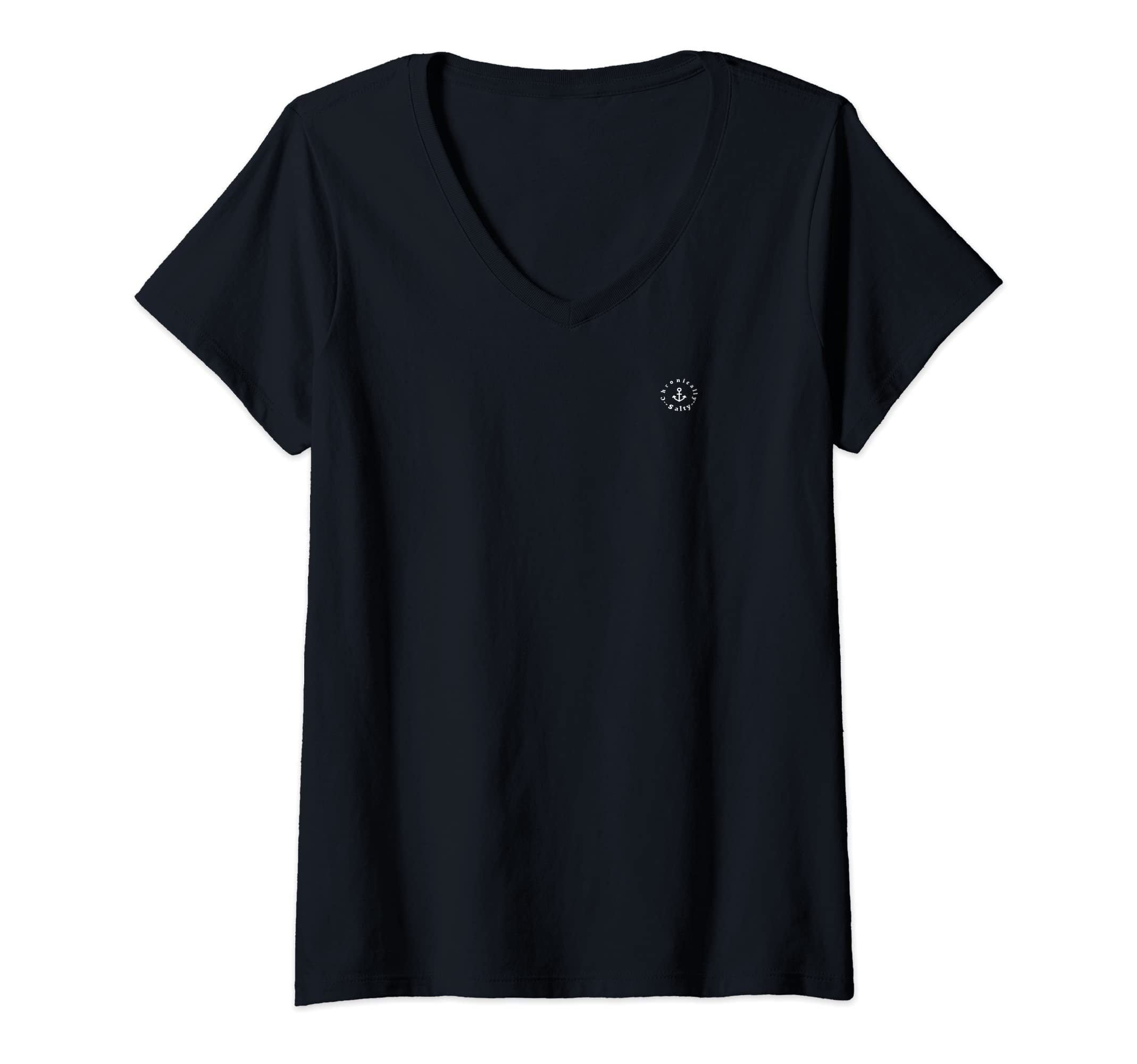 Womens Chronically Salty V-Neck T-Shirt