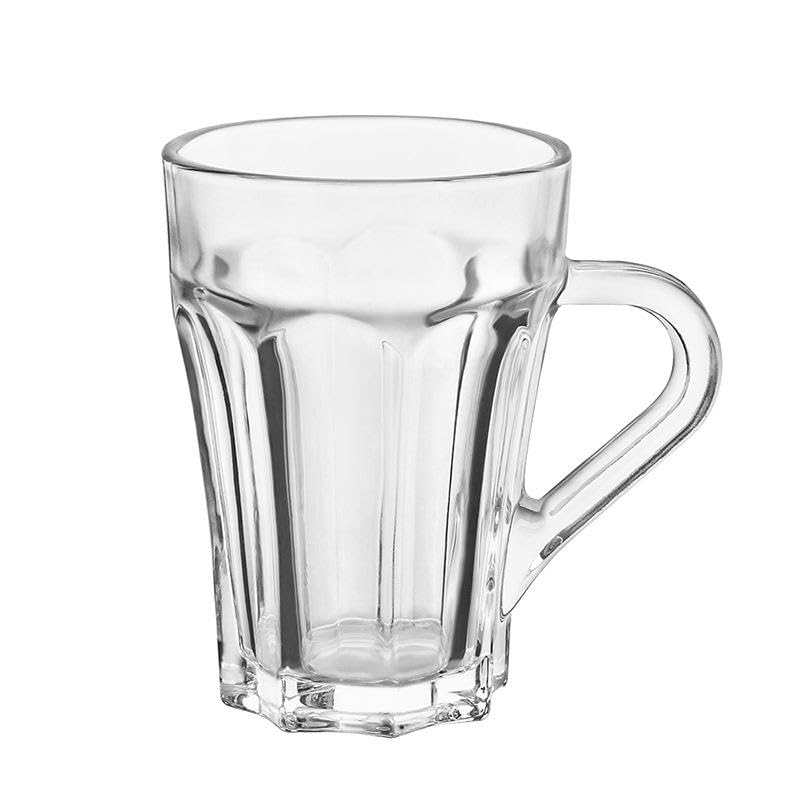 Image of Glass Tea Cups Set of 6, Transparent Cups & Mugs for Tea, Coffee, Milk, Cappuccino, Espresso, Hot & Cold Drinks - Microwave Freezer Dishwasher Safe - 150ML