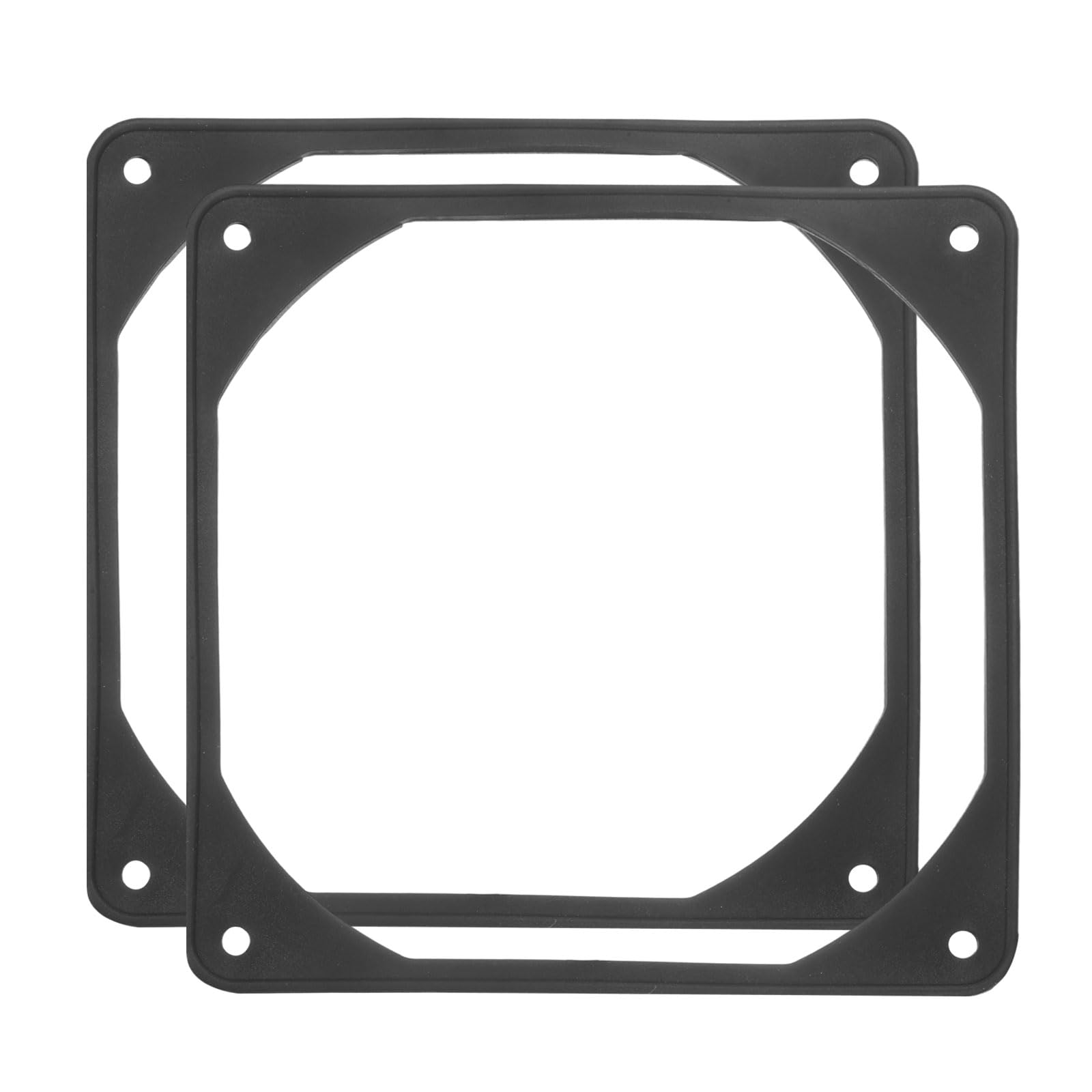 PATIKIL Antivibration Rubber Fan Gasket 120mm, 2Pcs Silicone Computer Shock Proof Absorption Pad for 12cm Fans Desktop PC Case, Black