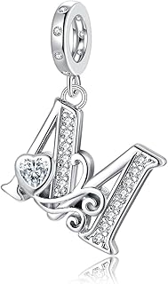 Letter Charms for Pandora Bracelets Silver Alphabet Initial Charms Bead Pendant Jewelry Gift for