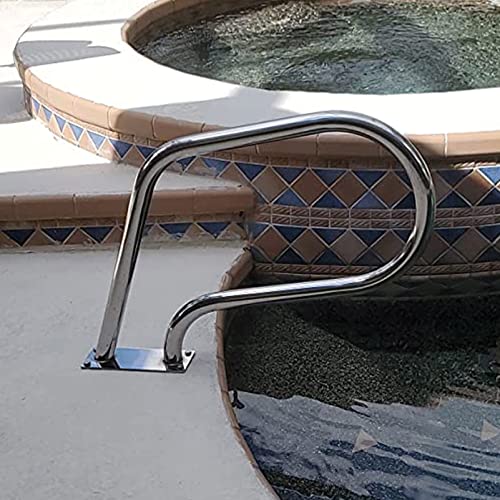 Barandilla de acero inoxidable para piscina con base robusta miniatura 7