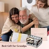 Grandpa Gifts, Fathers Day Birthday Gifts for Grandpa from Grandkids, 60"×50" Funny Flannel Blanket Gift for Granfather Birthday Valentines Fathers Day Christmas - Warning May Nap Suddenly at Any Time