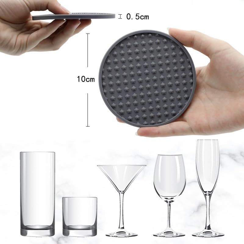 Set di 6 sottobicchieri rotondi assorbenti per bevande, sottobicchiere rotondo e assorbente, per tazze e tazze, ufficio, cucina, divertente regalo per amici