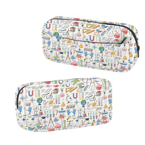 BNQL Chemie-Federmäppchen mit Reißverschluss, Wissenschaftsgeschenk, Chemielehrer, Geschenke für Chemiker, Wissenschaft, Kosmetik, Make-up-Tasche, Organizer