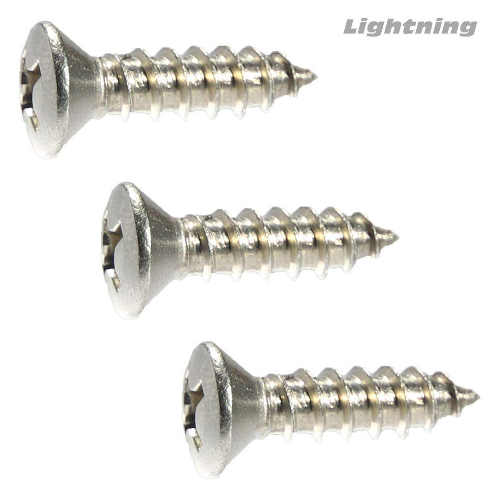 Phillips Oval Head Sheet Metal Screw 316 Stainless Steel #12 x 1-1/2" Qty 100 D&J
