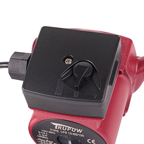 Trupow 3/4" NPT 110V Hot Water 3-Speed Circulation Pump Circulator Pump