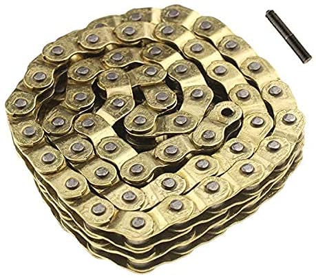 YBNMK918 Half Link Chain Heavy Duty Single Speed Bicycle Bike BMX Fixie  Fixed Gear (Gold)