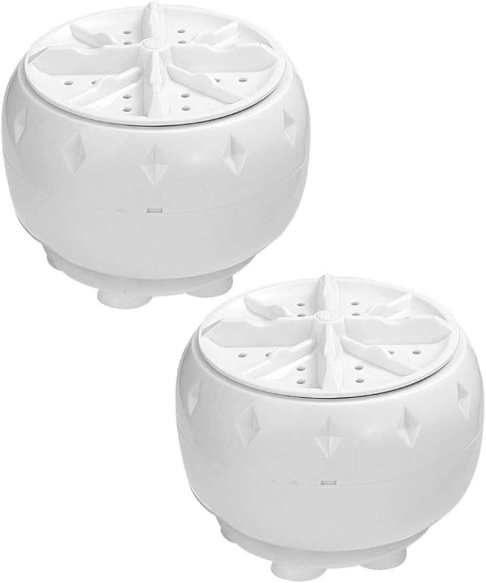 2pcs Portable Mini Washing Machine with USB Power for Deep Cleaning Underwear Socks Clothes Small Travel Apartment Rv Use