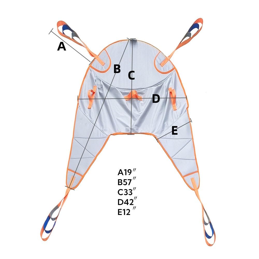Arnés Elevación Paciente Cuerpo Completo, Grúa de Paciente, Eslinga De Elevación,para Posicionamiento Y Elevación De La Cama,Enfermería, Fácil de Usar