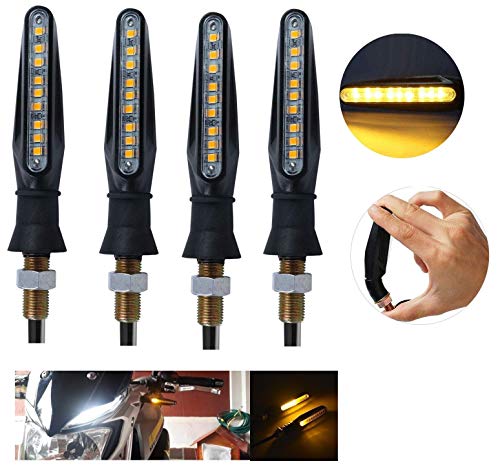 Image of Kozdiko Front & Rear Side Sleek Yellow Indicator Light Set of 4 Pcs for TVS Apache RTR 160
