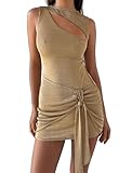 Tiger Mist Women's Mini Dress - Azelma - Gold