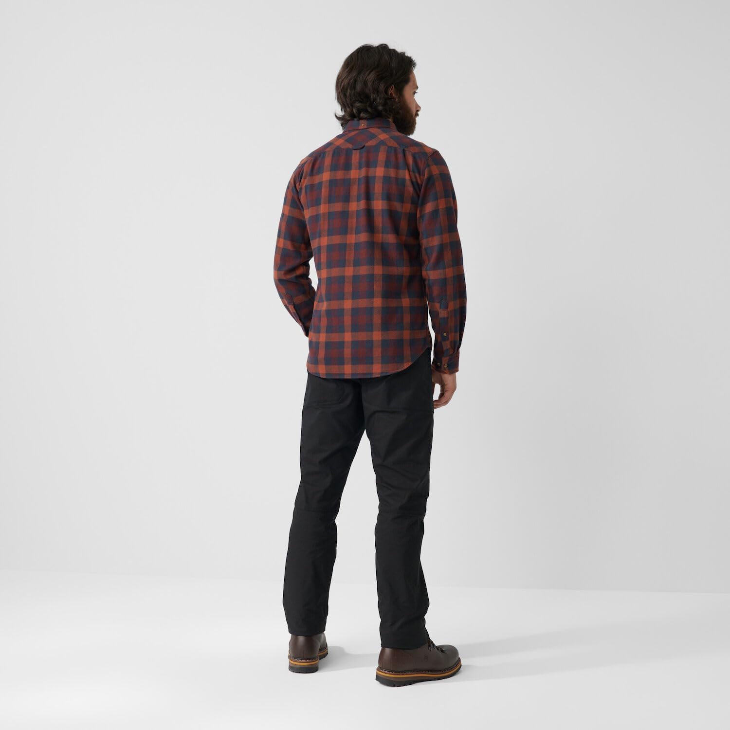 Fjällräven Skog Men's Long Sleeve Shirt - Fossil-Dark Navy, XS - Image 6