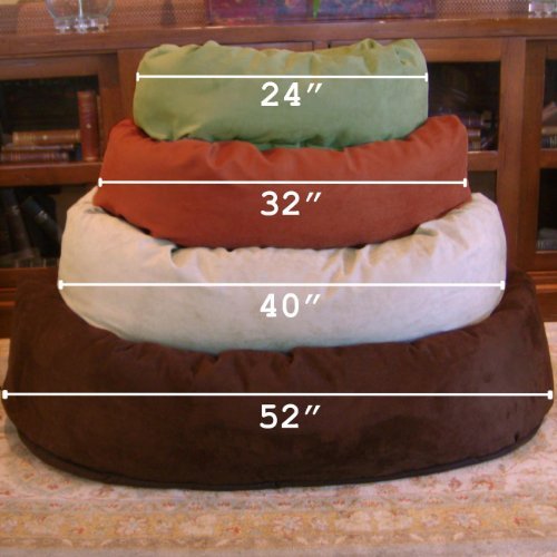 Majestic Pet Extra-Large 52" Bagel Dog Pet Bed Microsuede - Stone #TOP1