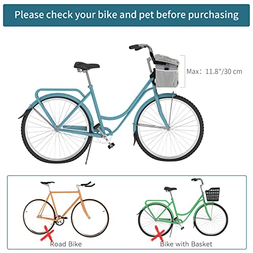 Petsfit Korb für Hunde,Fahrradkörbe für Hunde Transporttasche für Katzen, Transportrucksack, Tragetasche, Schultergurt, faltbar, für Katzen, Welpen, kleine, Kaninchen