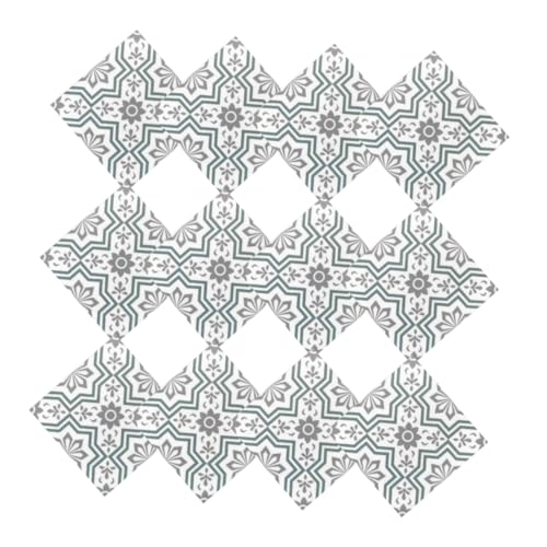 DOITOOL Pegatinas Adhesivas para Azulejos de Pared 3D Impermeables Autoadhesivas Diseño Romboidal Efecto Cristal 12 Piezas para Cocina y Baño Vinilos Decorativos Resistentes al Aceite