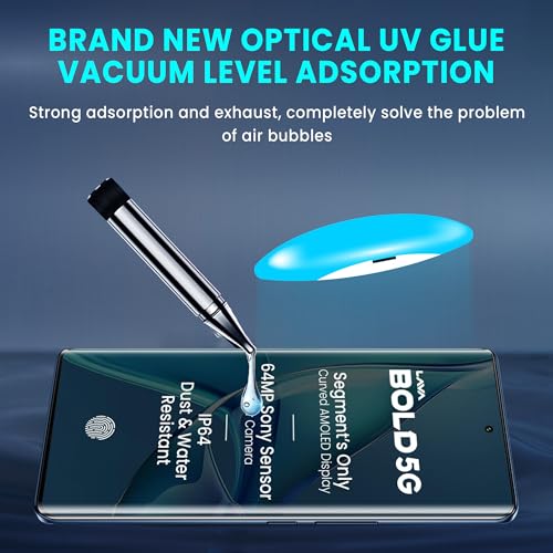 Image of ArmourPro Military Grade UV Tempered Glass Screen Protector Compatible For Lava Bold 5G (6.67 Inch) With Easy Installation Kit| Edge To Edge Coverage |Crystal Clear