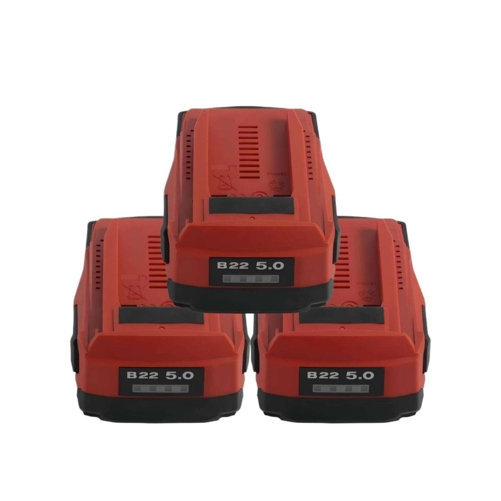 Batería de Iones de Litio B22 de 3 Piezas de 5000 mAh, Compatible con Hilti | Batería de herramienta eléctrica de repuesto for taladro atornillador inalámbrico y atornillador de impacto de 18V 21,6V 22V
