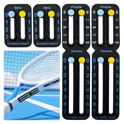 2 segnapunti da tennis, portatile, portatile, set di tabellone segnapunti da tennis, leggero, mini palla da pagaia, per appassionati di allenatori professionisti