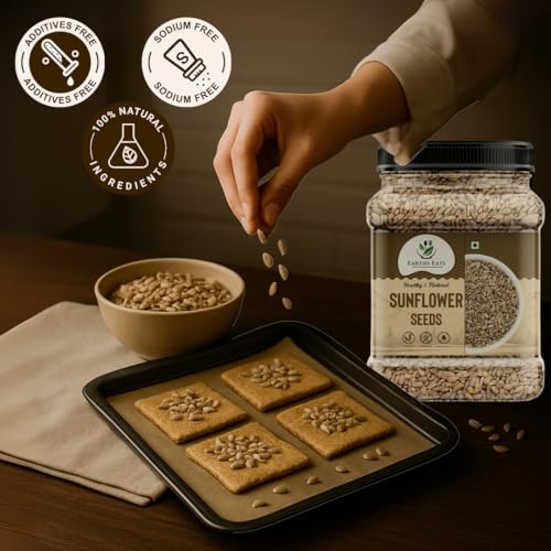 Image of Earthy Eats Raw Sunflower Seeds 1kg | 100% Natural, High Protein, Fiber & Antioxidants | Healthy Snack for Weight Management & Immunity | Vegan, Non-GMO, No Preservatives