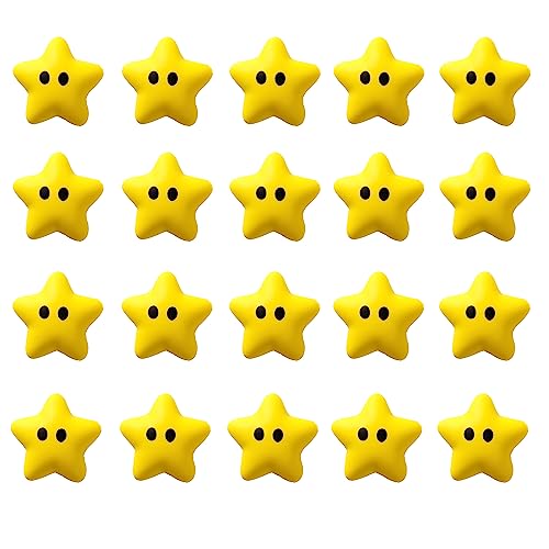 20 Pieces Star Stress Balls Star Mini Foam Ball Stress Mini Stress Relief Toy for Teens Adults Student Bag Fillers