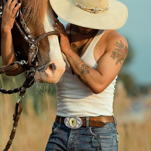 Image of Cowboy Belt Buckle for Men Longhorn Bull Belt Buckles Men Vintage Texas Buckle for Women Cowboy Cowgirl Belt Buckle