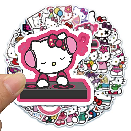 Lcczry 50Pcs Hello Kittty Stickers Pack Kitty White Theme Waterproof Sticker Decals For Laptop Water Bottle Skateboard Luggage Car Bumper Hello Kittty Stickers thumb #2