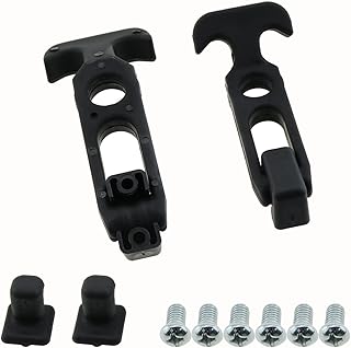 Heyous 2pcs Rubber Flexible T-Handle Hasp Draw Latch with 6pcs Screws Fit for Toolbox/Cooler/Golf Cart/Farm Machinery T-Toolbox Lock, Black